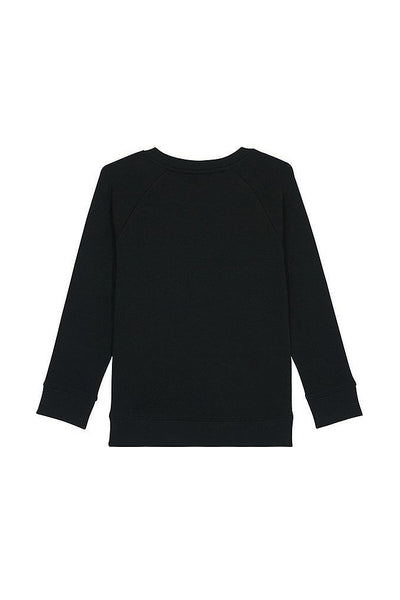 Black Kids Cool Pineapple Sweatshirt, Medium-weight, from organic cotton blend, for girls & for boys