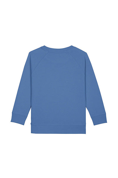 Blue Kids Blooming Umbrella Sweatshirt, Medium-weight, from organic cotton blend, for girls & for boys