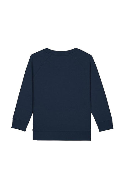 Navy Kids BHappy Logo Sweatshirt, Medium-weight, from organic cotton blend, for girls & for boys