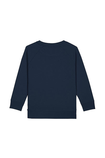 Navy Kids Orange Bicycle Graphic Sweatshirt, Medium-weight, from organic cotton blend, for girls & for boys