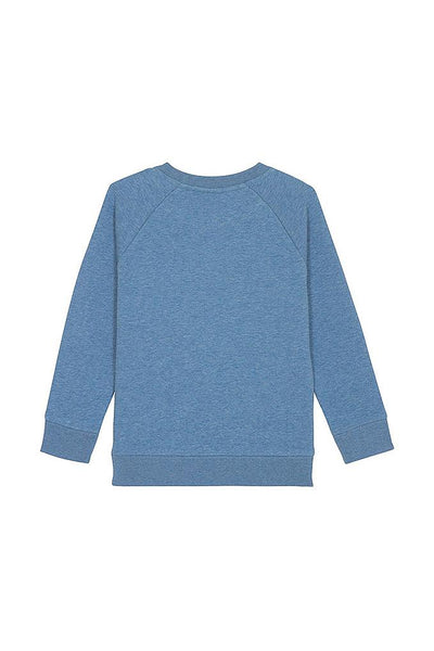 Blue Kids Orange Bicycle Graphic Sweatshirt, Medium-weight, from organic cotton blend, for girls & for boys