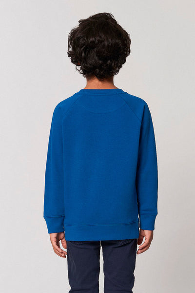 Blue Kids Cool Graphic Sweatshirt, Medium-weight, from organic cotton blend, for girls & for boys