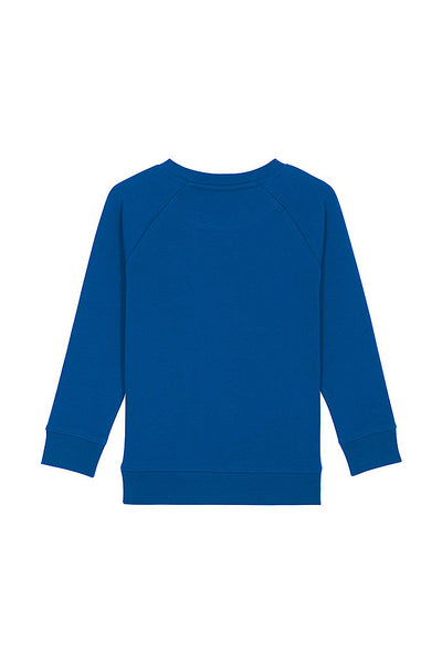 Blue Kids Cool Pineapple Sweatshirt, Medium-weight, from organic cotton blend, for girls & for boys