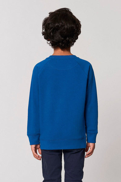 Blue Kids Cool Pineapple Sweatshirt, Medium-weight, from organic cotton blend, for girls & for boys