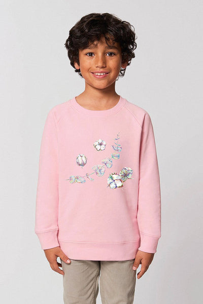 Cotton Pink Kids Organic Cotton Graphic Sweatshirt, Medium-weight, from organic cotton blend, for girls & for boys