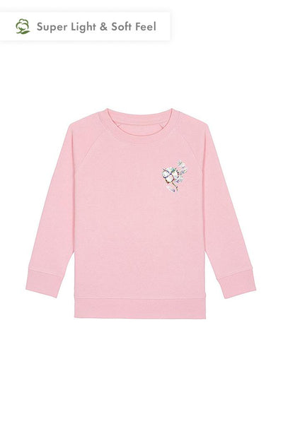 Cotton Pink Kids Organic Cotton Sweatshirt, Medium-weight, from organic cotton blend, for girls & for boys