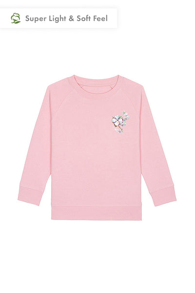 Cotton Pink Kids Organic Cotton Sweatshirt, Medium-weight, from organic cotton blend, for girls & for boys