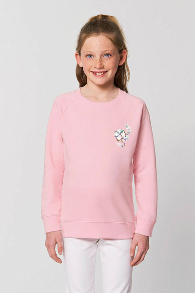 Cotton Pink Kids Organic Cotton Sweatshirt, Medium-weight, from organic cotton blend, for girls & for boys
