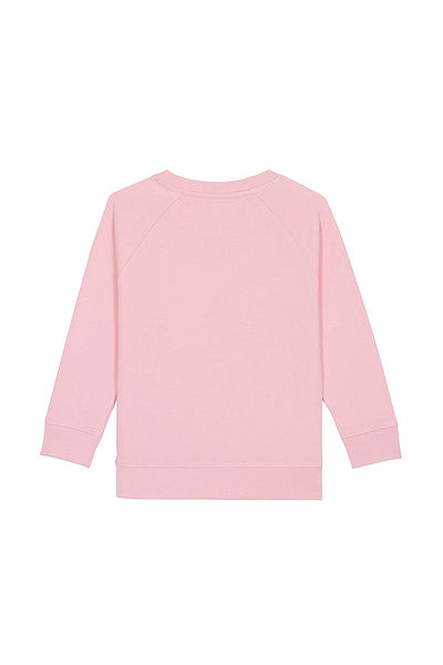 Cotton Pink Kids Love Heart Sweatshirt, Medium-weight, from organic cotton blend, for girls & for boys