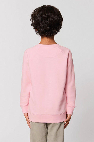 Cotton Pink Kids Love Heart Sweatshirt, Medium-weight, from organic cotton blend, for girls & for boys