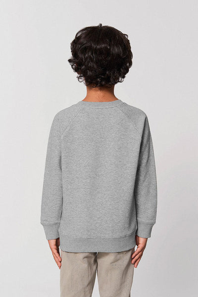 Grey Kids BHappy Logo Sweatshirt, Medium-weight, from organic cotton blend, for girls & for boys