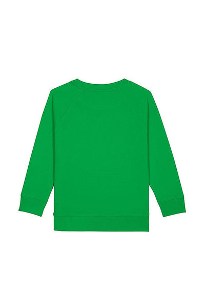 Green Kids Blooming Umbrella Sweatshirt, Medium-weight, from organic cotton blend, for girls & for boys