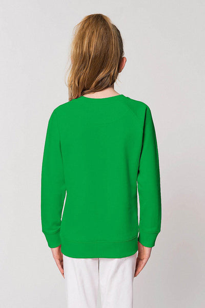 Green Kids Blooming Umbrella Sweatshirt, Medium-weight, from organic cotton blend, for girls & for boys
