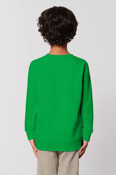 Green Kids Blooming Umbrella Sweatshirt, Medium-weight, from organic cotton blend, for girls & for boys