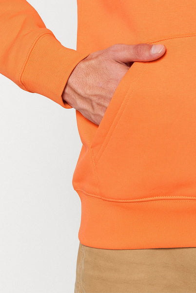 Orange Organic Cotton Printed Hoodie, Heavyweight, from organic cotton blend, Unisex, for Women & for Men
