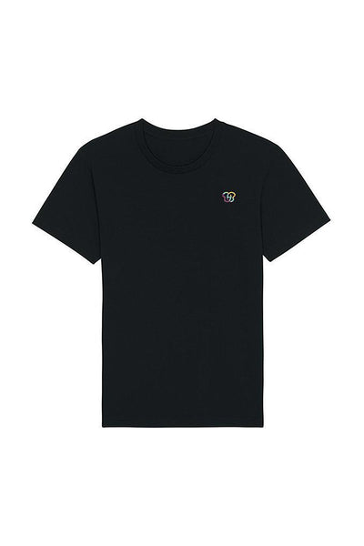 Black BHappy Logo Basic T-Shirt, 100% organic cotton, Unisex, for Women & for Men