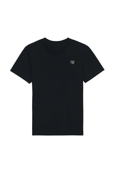 Black BHappy Logo Basic T-Shirt, 100% organic cotton, Unisex, for Women & for Men