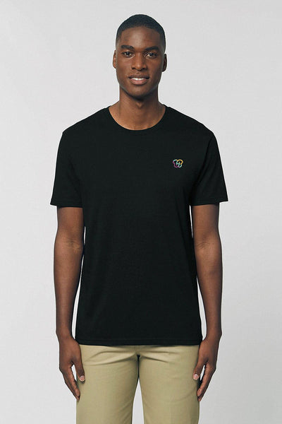 Black BHappy Logo Basic T-Shirt, 100% organic cotton, Unisex, for Women & for Men