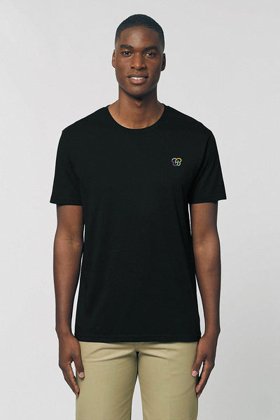 Black BHappy Logo Basic T-Shirt, 100% organic cotton, Unisex, for Women & for Men
