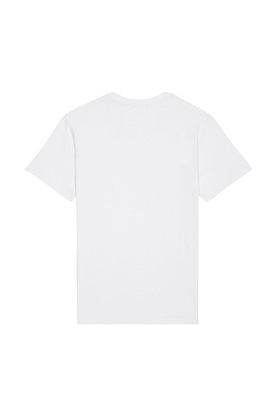 White BHappy Logo Basic T-Shirt, 100% organic cotton, Unisex, for Women & for Men 