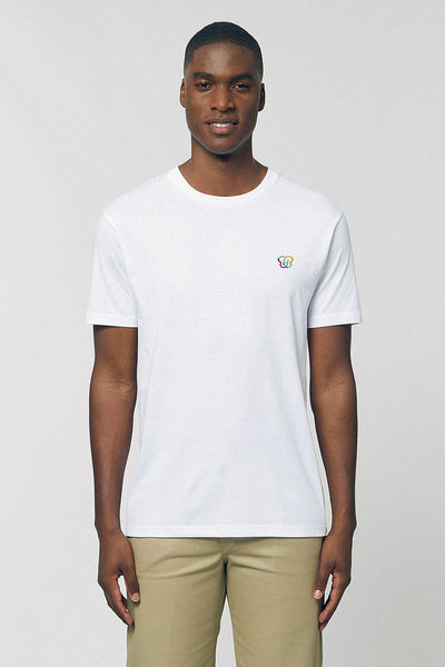 White BHappy Logo Basic T-Shirt, 100% organic cotton, Unisex, for Women & for Men