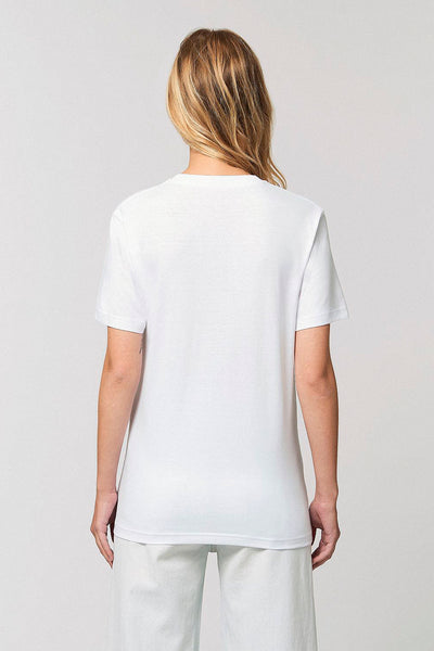 White BHappy Logo Basic T-Shirt, 100% organic cotton, Unisex, for Women & for Men