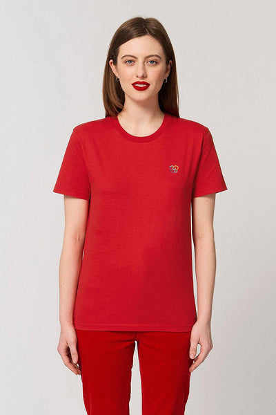 Red BHappy Logo Basic T-Shirt, 100% organic cotton, Unisex, for Women & for Men