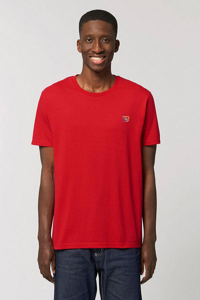 Red BHappy Logo Basic T-Shirt, 100% organic cotton, Unisex, for Women & for Men
