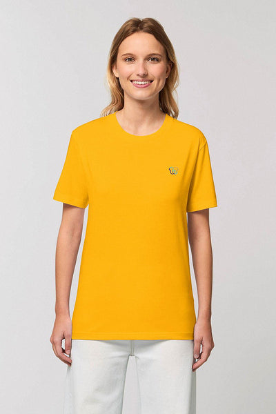 Yellow BHappy Logo Basic T-Shirt, 100% organic cotton, Unisex, for Women & for Men 