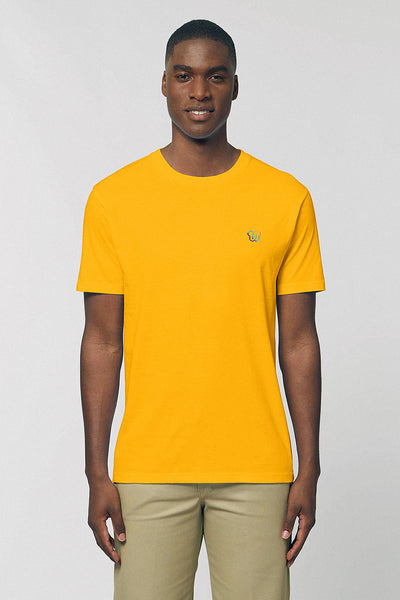 Yellow BHappy Logo Basic T-Shirt, 100% organic cotton, Unisex, for Women & for Men
