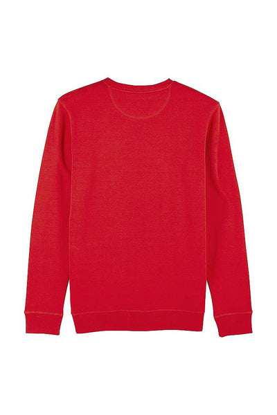 Red BHappy Logo Basic Sweatshirt, Medium-weight, from organic cotton blend, Unisex, for Women & for Men