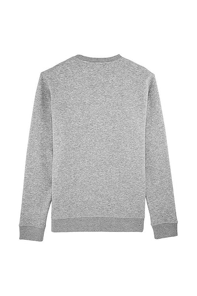 Grey BHappy Logo Basic Sweatshirt, Medium-weight, from organic cotton blend, Unisex, for Women & for Men