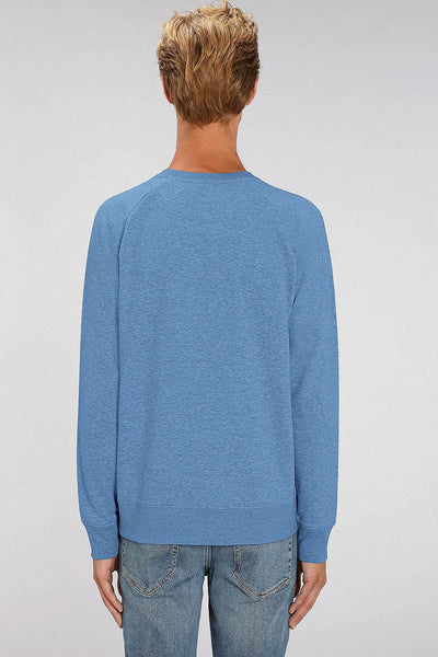 Blue Men Your World Graphic Sweatshirt, Medium-weight, from organic cotton blend
