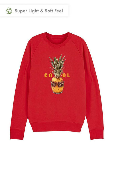 Red Men Cool Graphic Sweatshirt, Medium-weight, from organic cotton blend