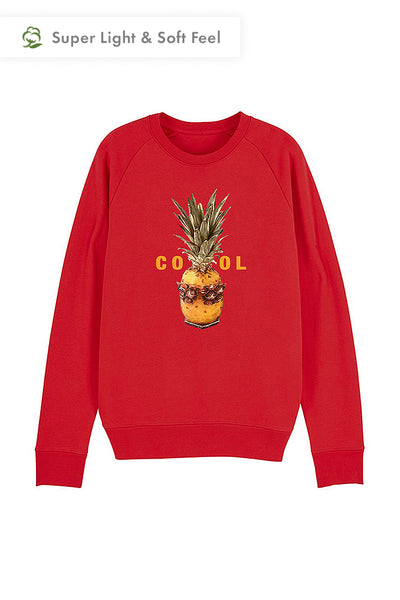 Red Men Cool Graphic Sweatshirt, Medium-weight, from organic cotton blend