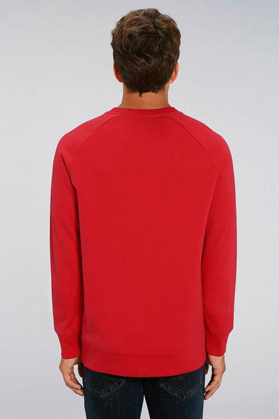 Red Men Cool Pineapple Printed Sweatshirt, Medium-weight, from organic cotton blend