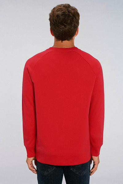 Red Men Cool Pineapple Printed Sweatshirt, Medium-weight, from organic cotton blend