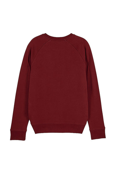 Burgundy Men Unicorn Sweatshirt, Medium-weight, from organic cotton blend
