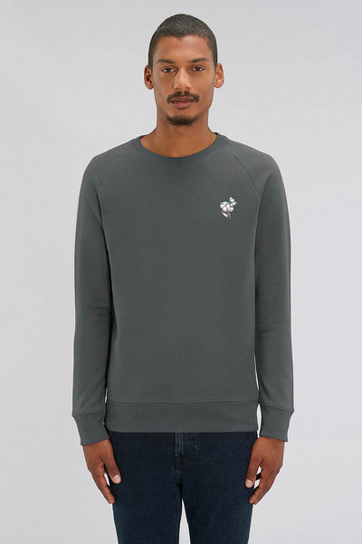 Dark grey Men Organic Cotton Sweatshirt, Medium-weight, from organic cotton blend