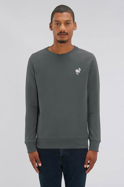 Dark grey Men Organic Cotton Sweatshirt, Medium-weight, from organic cotton blend