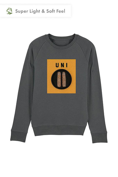 Dark grey Men Unicorn Graphic Sweatshirt, Medium-weight, from organic cotton blend