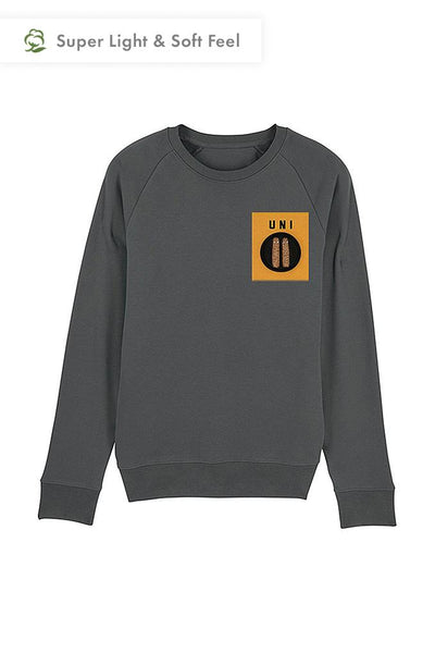 Dark grey Men Unicorn Sweatshirt, Medium-weight, from organic cotton blend