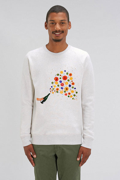 Grey Men Celebrate Graphic Sweatshirt, Medium-weight, from organic cotton blend