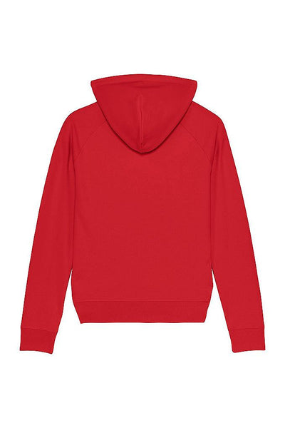 Red Women Cool Graphic Hoodie, Medium-weight, from organic cotton blend