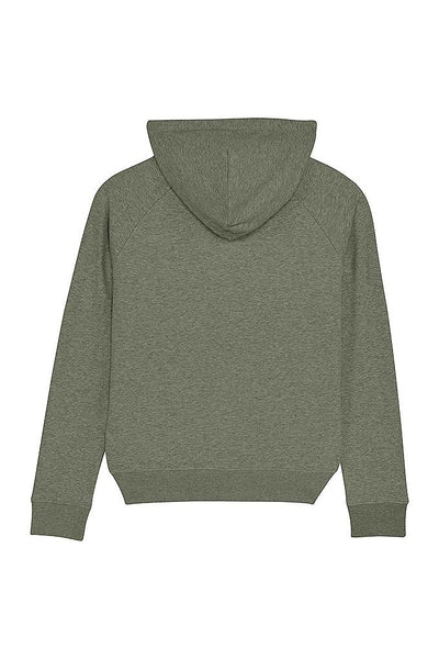 Khaki Women Your World Graphic Hoodie, Medium-weight, from organic cotton blend