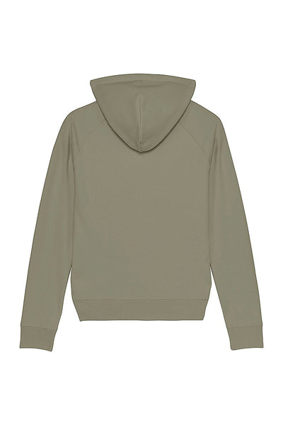 Light Khaki Women Cool Graphic Hoodie, Medium-weight, from organic cotton blend