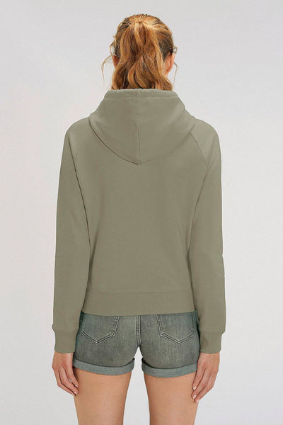 Light Khaki Women Cool Pineapple Hoodie, Medium-weight, from organic cotton blend