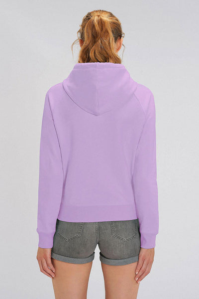 Purple Women Donut Flowers Graphic Hoodie, Medium-weight, from organic cotton blend