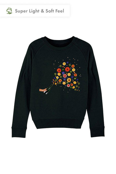 Black Women Celebrate Graphic Sweatshirt, Medium-weight, from organic cotton blend