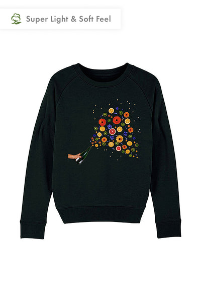Black Women Celebrate Graphic Sweatshirt, Medium-weight, from organic cotton blend